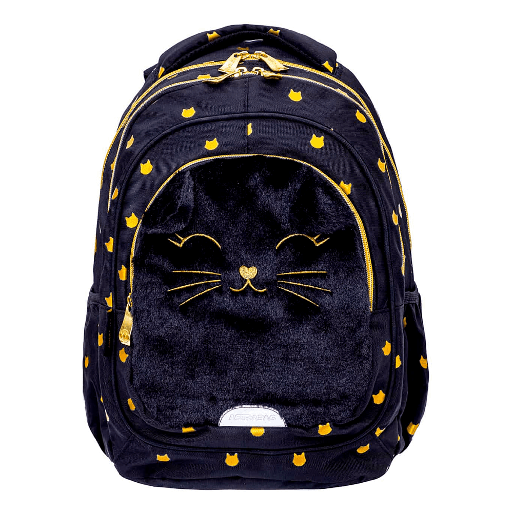 Рюкзак школьный "Fluffy Kitty Black", черный