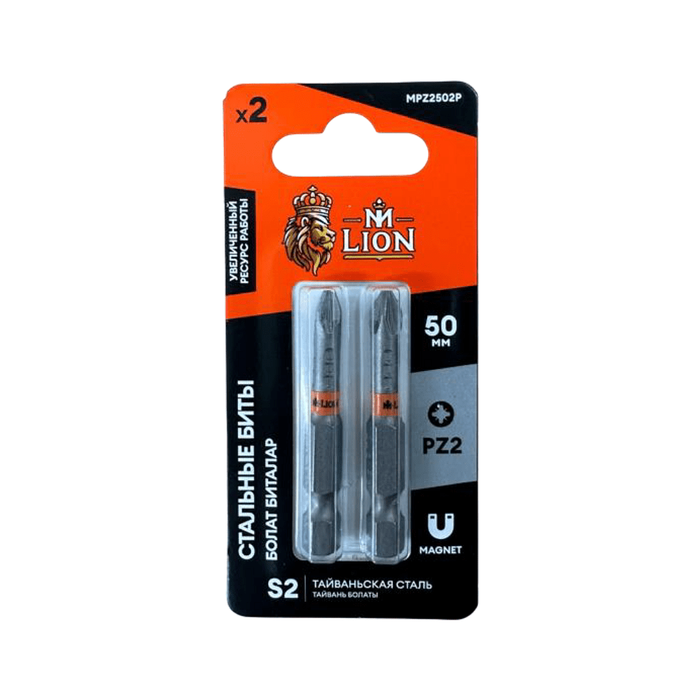 Бита стальная M-Lion MSBPH2150-2, PH 2х150мм, 2 шт/упак