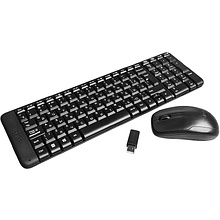 Клавиатура + мышь Logitech "MK220", беспроводная, черный