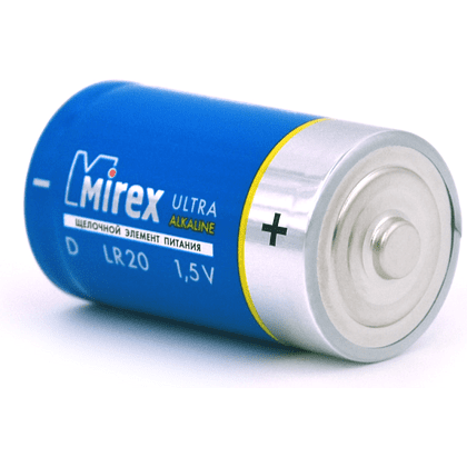 Батарейки алкалиновые Mirex "D/LR20", 2 шт  - 3