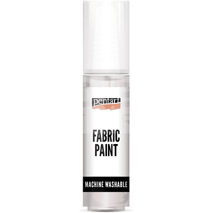 Краски для текстиля "Pentart Fabric paint metallic", жемчужно-белый, банка