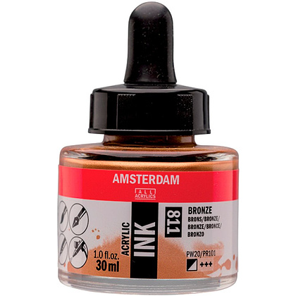 Краски жидкий акрил "Amsterdam", 811 бронза, 30 мл