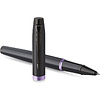 Ручка-роллер Parker "IM Vibrant Rings T315 Amethyst Purple PVD", 0,5 мм, черный, фиолетовый, стерж. черный - 3