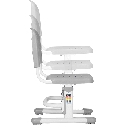 Комплект растущей мебели Fundesk "Cubby Botero": парта, стул, подставка для книг, LED-лампа, серый - 9