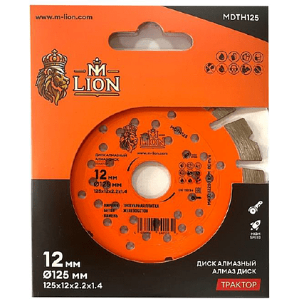Диск алмазный по железобетону M-Lion, 125х22.23 мм