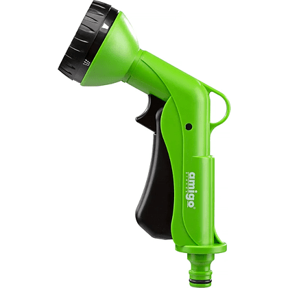 Комплект поливочный Amigo Grande "79234", 1/2", 6 фунций, пластик, зеленый, черный - 4