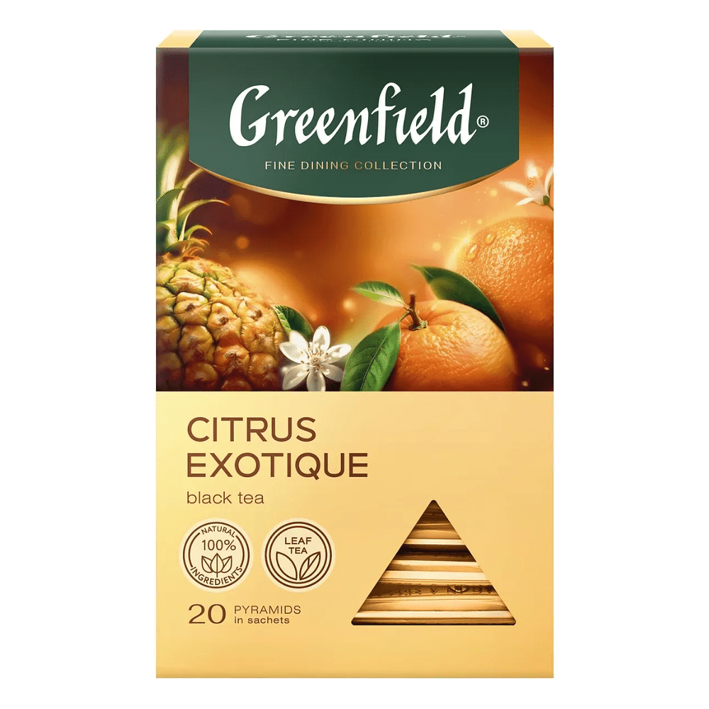 Чай "Greenfield" Citrus Exotique, 20 пакетиков x 1.8 г, черный