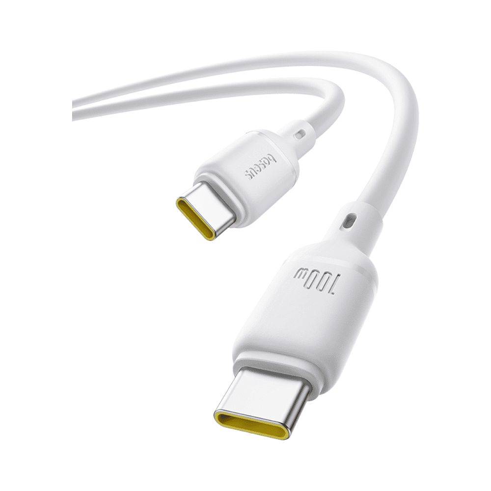 Кабель Baseus P10377704213-00, Silky Series Fast Charging Cable, Type-C to Type-C 100W, 1 м, Moon White - 3