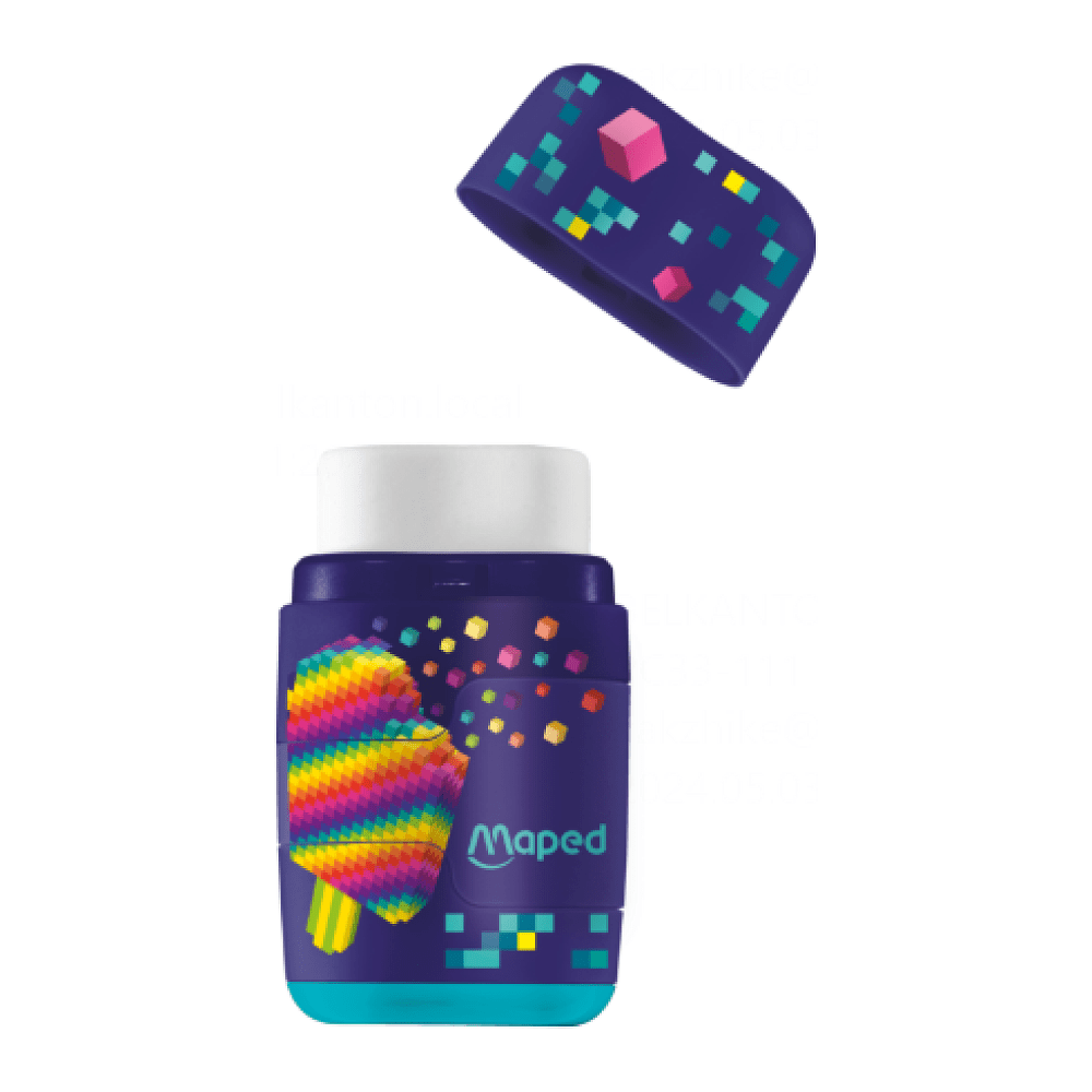 Ластик-точилка Maped "Pixel party", 2 отверстия  - 2