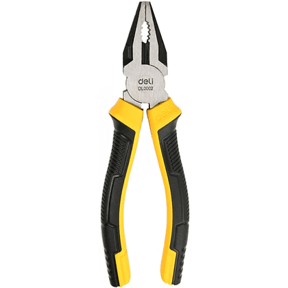 Плоскогубцы Deli YS EDL0002, 180 мм, 2-х компонентные рукоятки