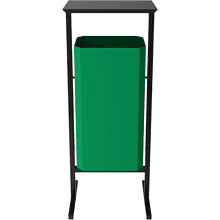 Урна уличная для мусора СТАНДАРТ, 50 л, металл, зелёный