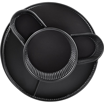 Подставка для канцелярских мелочей "Круглая", 165x165x160 мм, черный - 3