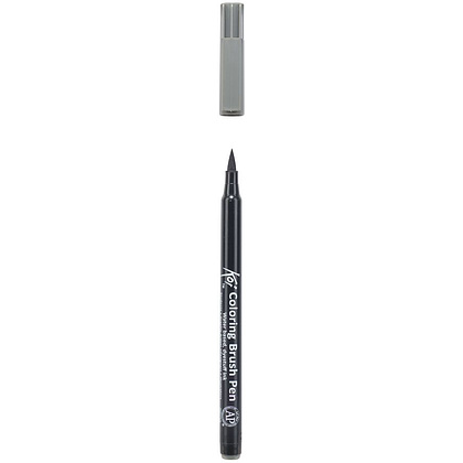 Маркер акварельный "Koi Color Brush", теплый темно-серый - 3