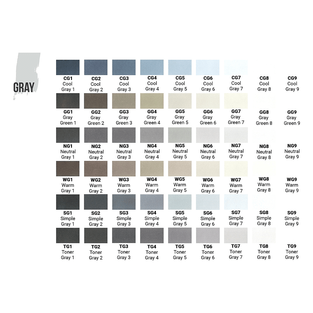 Маркер перманентный двусторонний "Sketchmarker Brush", SG4 простой серый 4 - 2