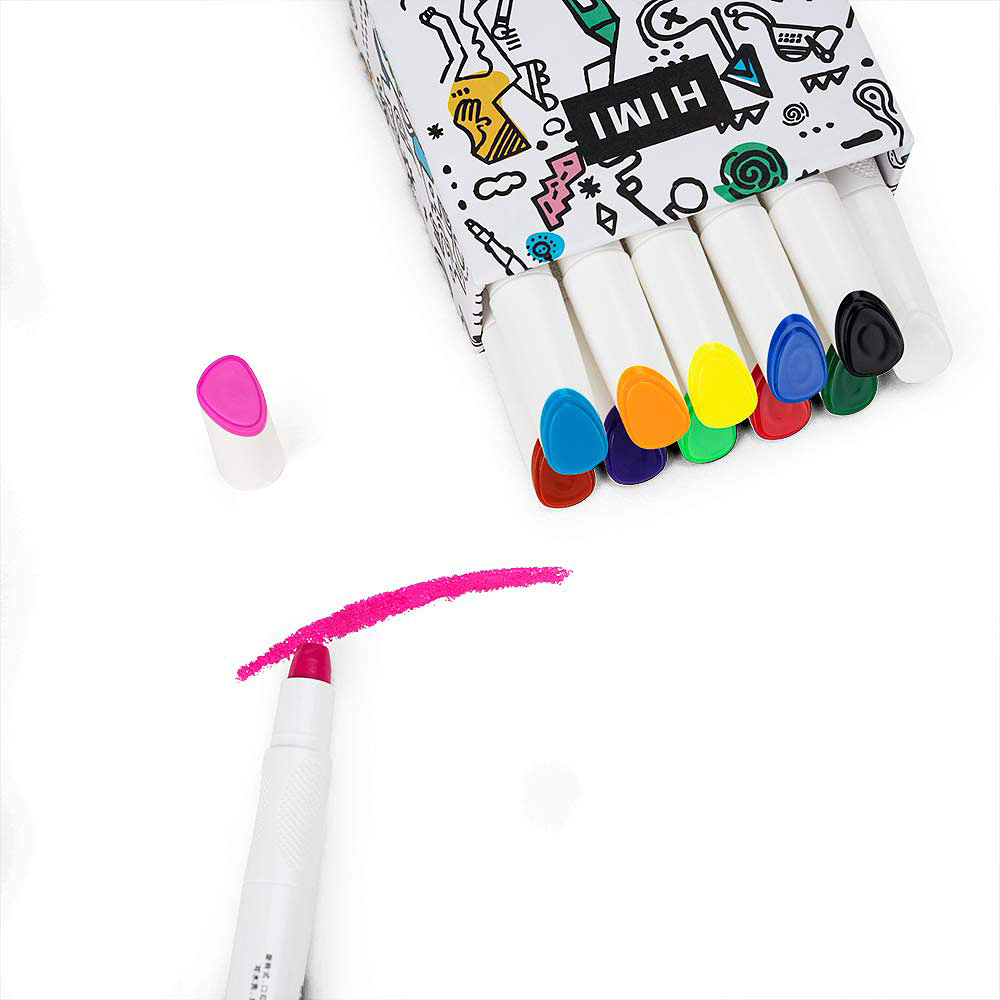 Мелки восковые "Himi Miya Silky Crayon", 12 цветов, ассорти - 6