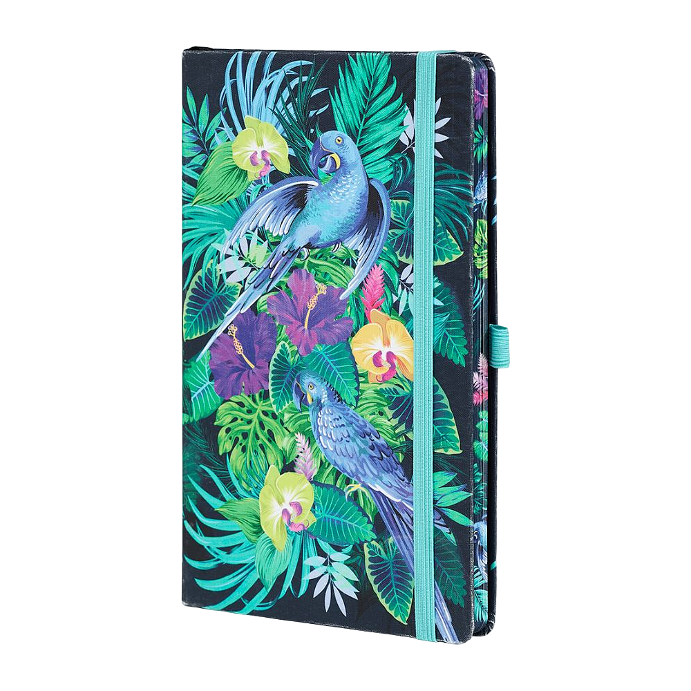 Блокнот "Eden jungle", А4, 96 листов, на резинке, разноцветный, голубой - 3