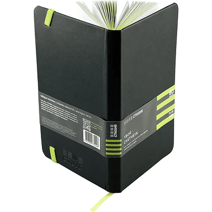 Скетчбук "Стихия", 13х21 см, 140 г/м2, 80 листов, черный, срез салатовый - 3