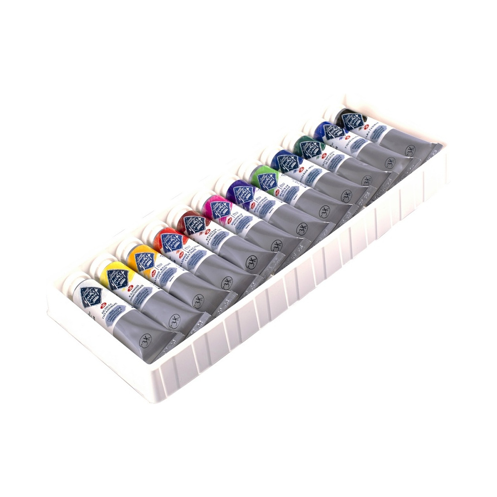 Краски темперные "Мастер Класс колористика", набор 12 цветов, тубы - 4