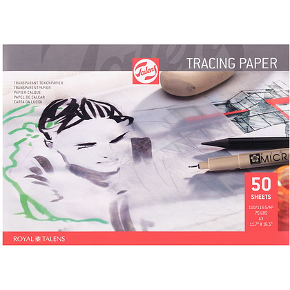 Калька "Talens FSCM80", А3, 50 листов, 110-115 г/м2, калька