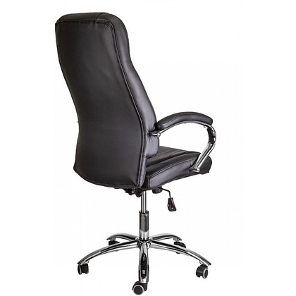 Кресло для руководителя "KING A" поворотное, хром, натуральная кожа, черный - 4