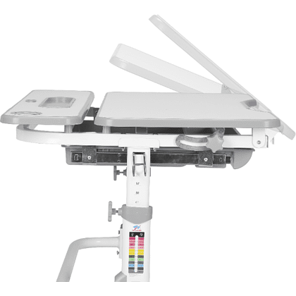 Комплект растущей мебели Fundesk "Cubby Botero": парта, стул, подставка для книг, LED-лампа, серый - 8
