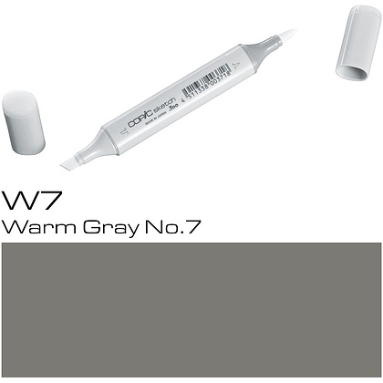 Маркер перманентный "Copic Sketch", W-7 теплый серый №7