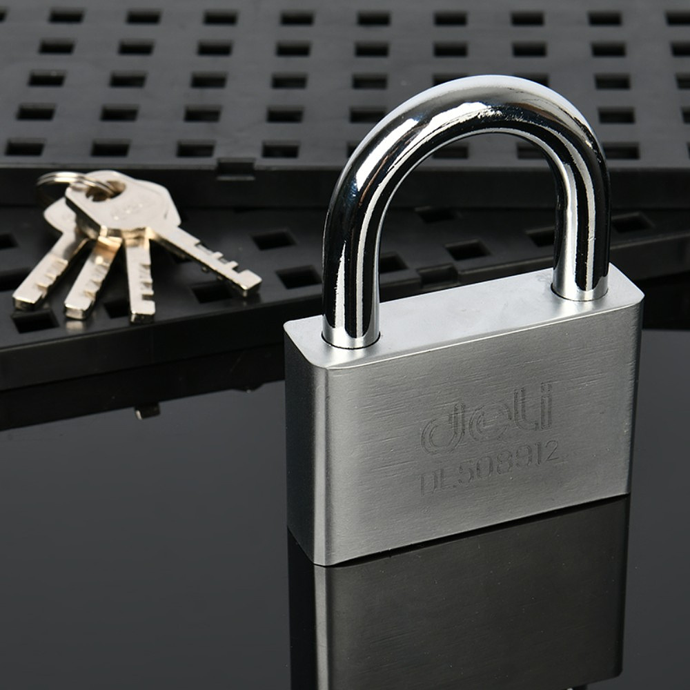 Замок навесной Deli YS EDL508912, 70 мм, автомат, 4 ключа - 7