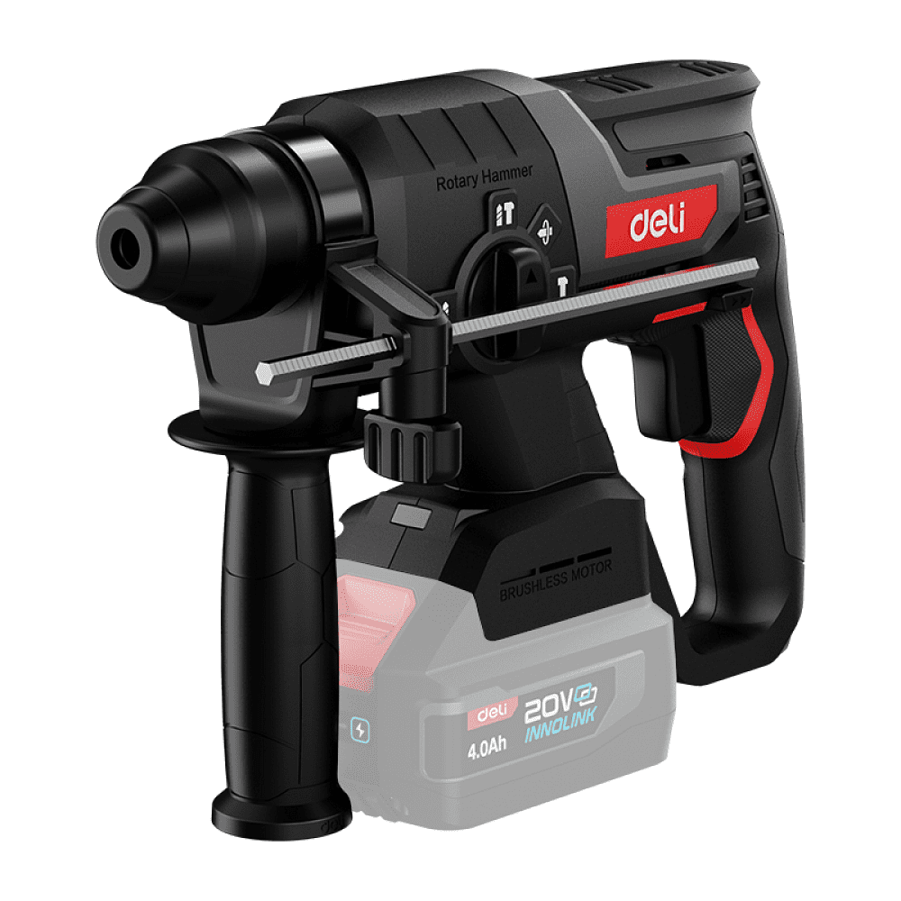 Аккумуляторный перфоратор Deli RS EDE-DC20-2, 20 В, 2 Дж, без АКБ и ЗУ, кейс