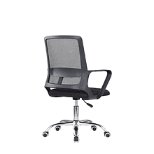 Кресло для персонала SitZone "U-0385 CH", ткань, хром, черный