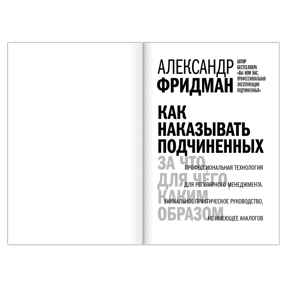 Книга "Как наказывать подчиненных. За что, для чего, каким образом", Александр Фридман - 11