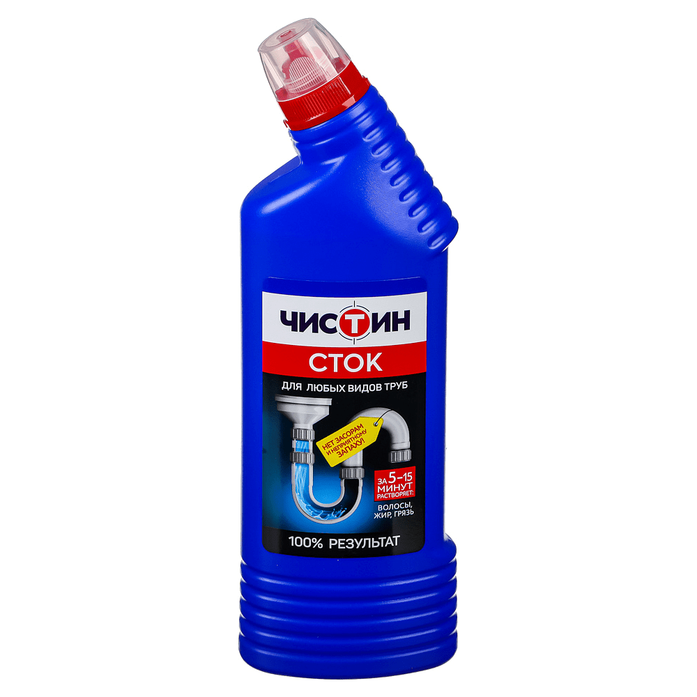 Средство для удаления засоров в трубах "Чистин", 750 мл