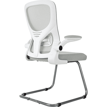 Кресло на полозьях Бюрократ "MC-W109", сетка, ткань, металл, светло-серый - 5