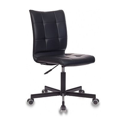 Кресло для персонала "Бюрократ CH-330M", экокожа, металл, черный
