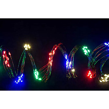Гирлянда LED "Нить" с насадками "Роса", 10x2 м