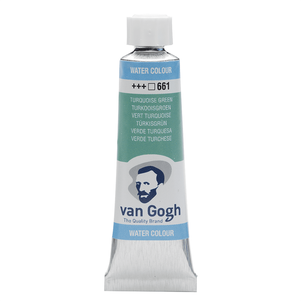 Краски акварельные "Van Gogh", 661 бирюзовый зеленый, 10 мл, туба