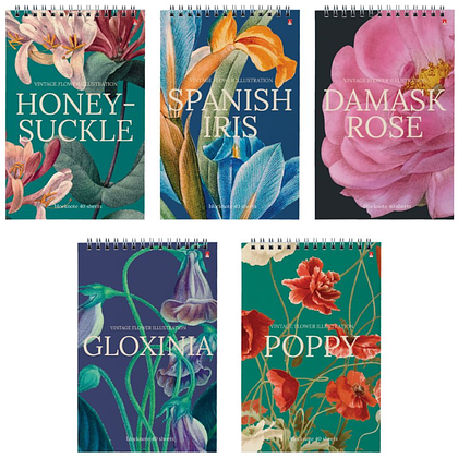 Блокнот "Цветы. Паттерн", A5, 40 листов, в клетку, ассорти