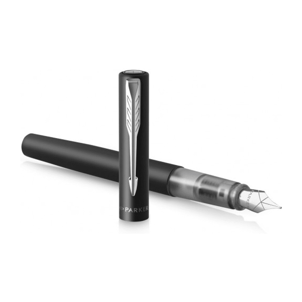 Ручка перьевая Parker "Vector XL" F21, М, черный, патрон синий - 4