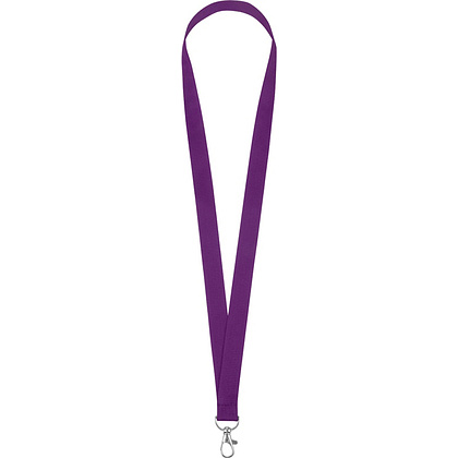 Тесьма с карабином для бейджа "8391", 900x20 мм, фиолетовый