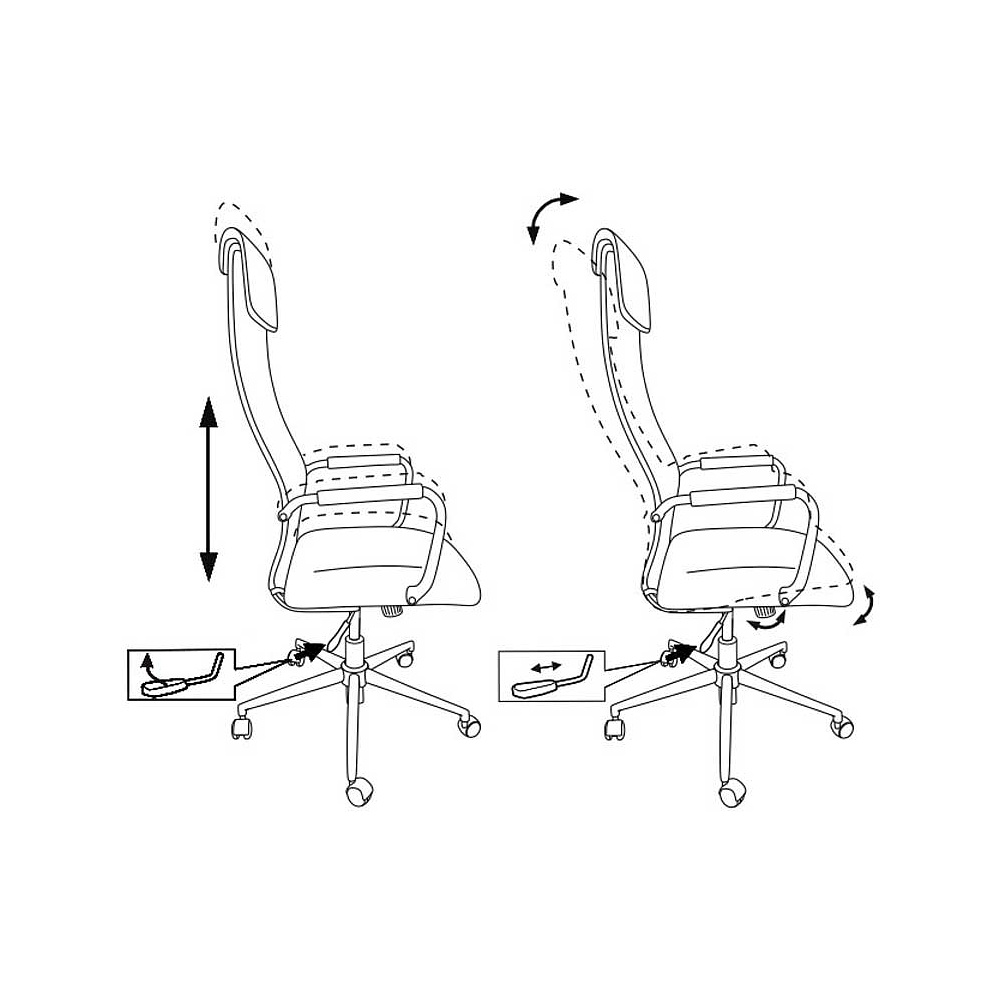 Кресло для руководителя "Бюрократ KB-9/DG", ткань, металл, синий - 5
