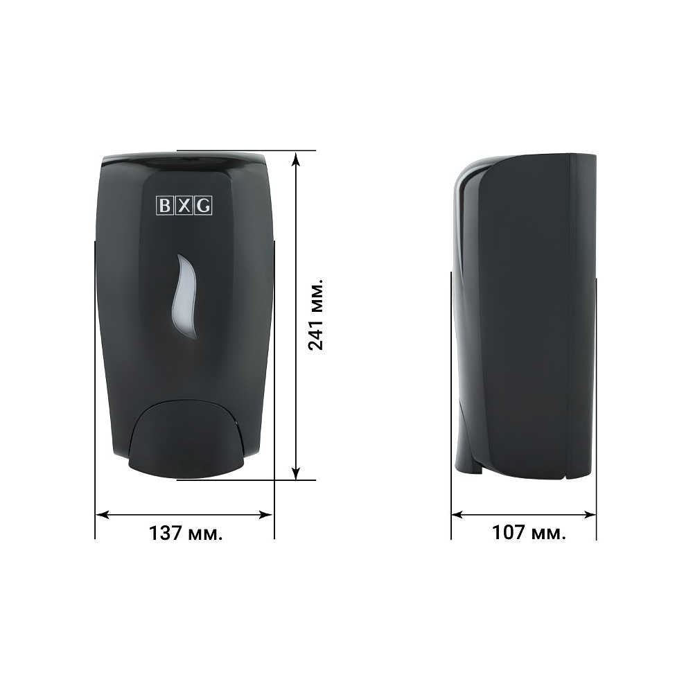 Диспенсер BXG SD-1198В, для мыла жидкого 1 л, пластик, черный - 8