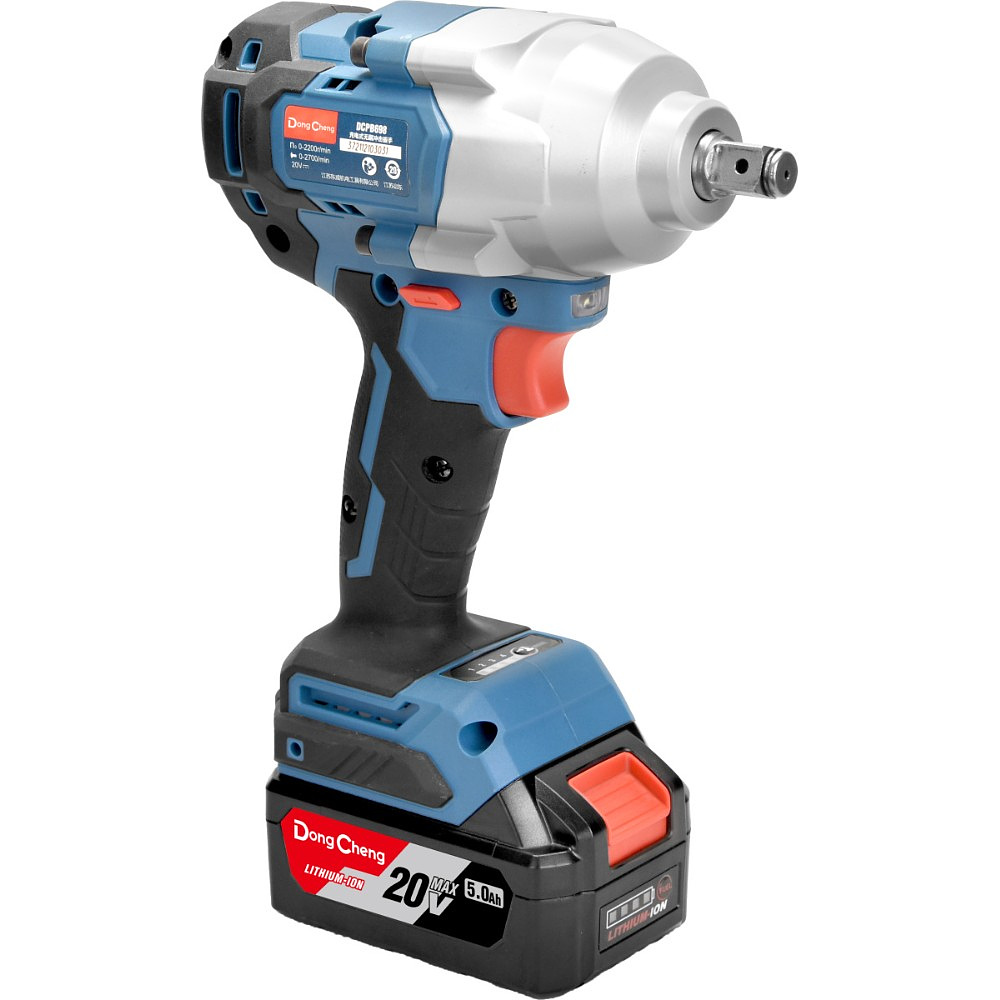 Аккумуляторный гайковерт DongCheng DCPB698 (TYPE FK), 20 В, 698 Нм, 2 АКБ, 5 Ач, З/У 4 А - 4