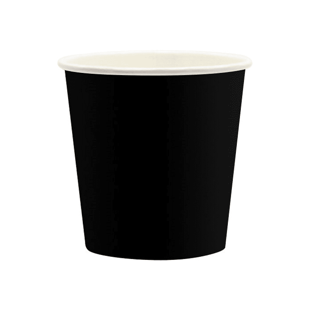 Стакан картонный 100 мл, 100 шт, черный