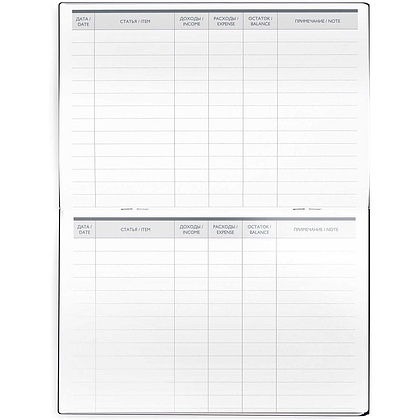 Книга записная "Панды", А6, 64 страницы, линейка, серый - 2