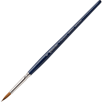 Кисть "Escoda Chronos", микс, круглая, на короткой ручке, № 8
