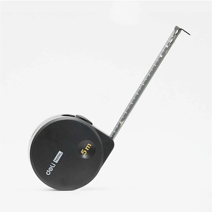 Рулетка Deli HS EHT8519, 5 м х 19 мм, Soft Touch, черный - 4