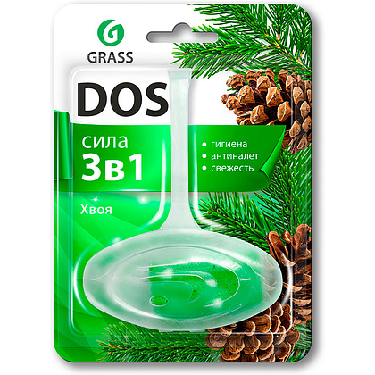 Сменный гигиенический блок для унитаза "Dos 3 в 1 Хвоя", 40 г