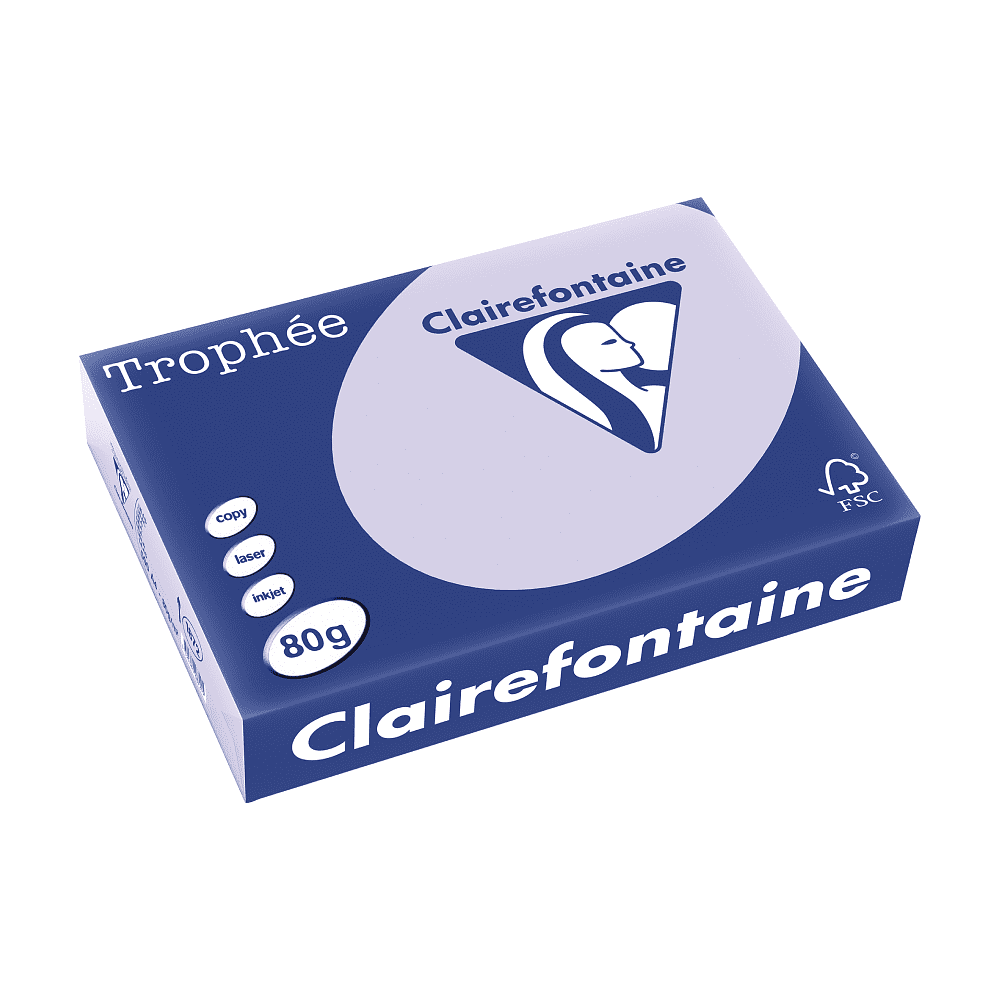 Бумага цветная "Trophée", А4, 500 листов, 80 г/м2, сиреневый