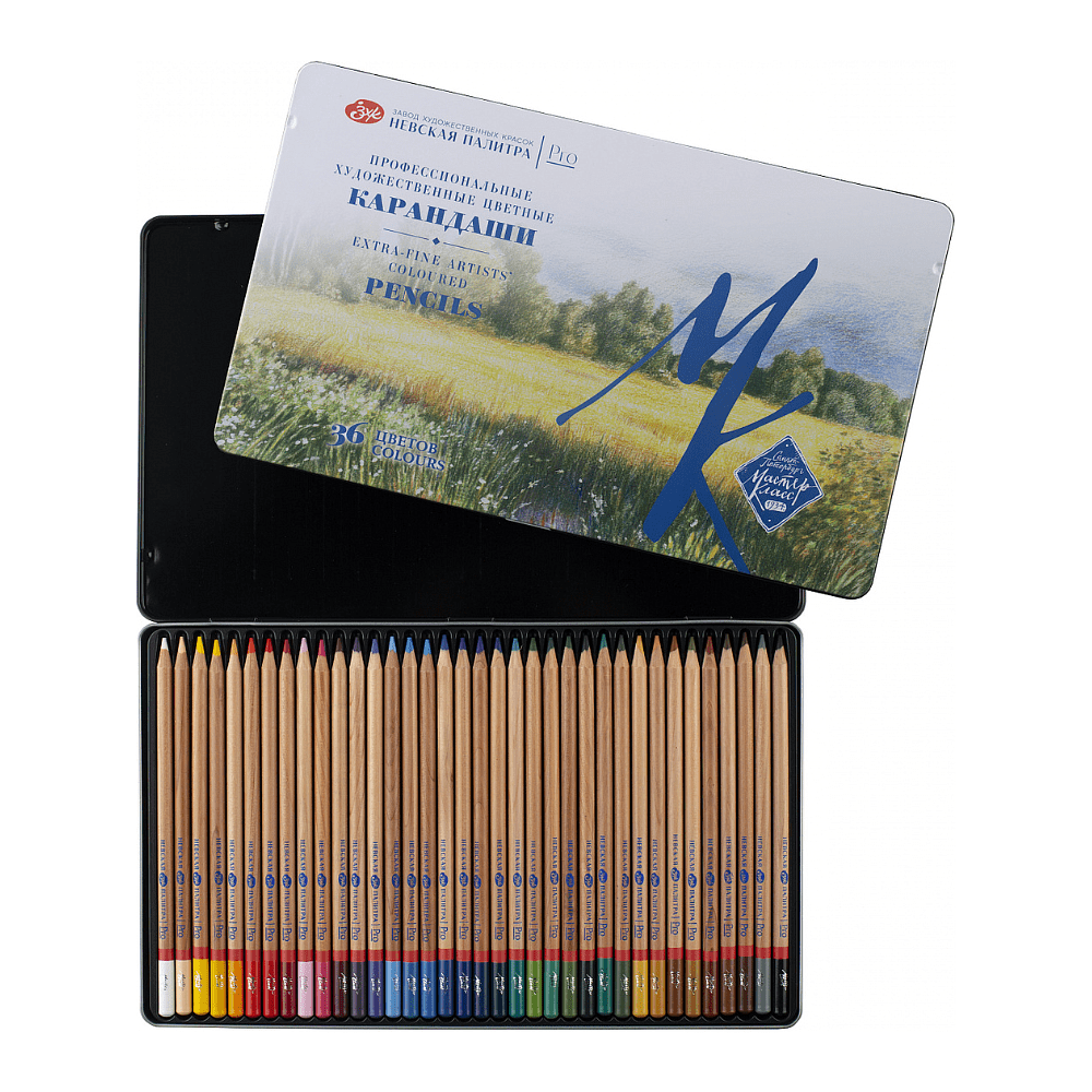 Цветные карандаши "Мастер-Класс", в жестяном пенале, 36 цветов - 5