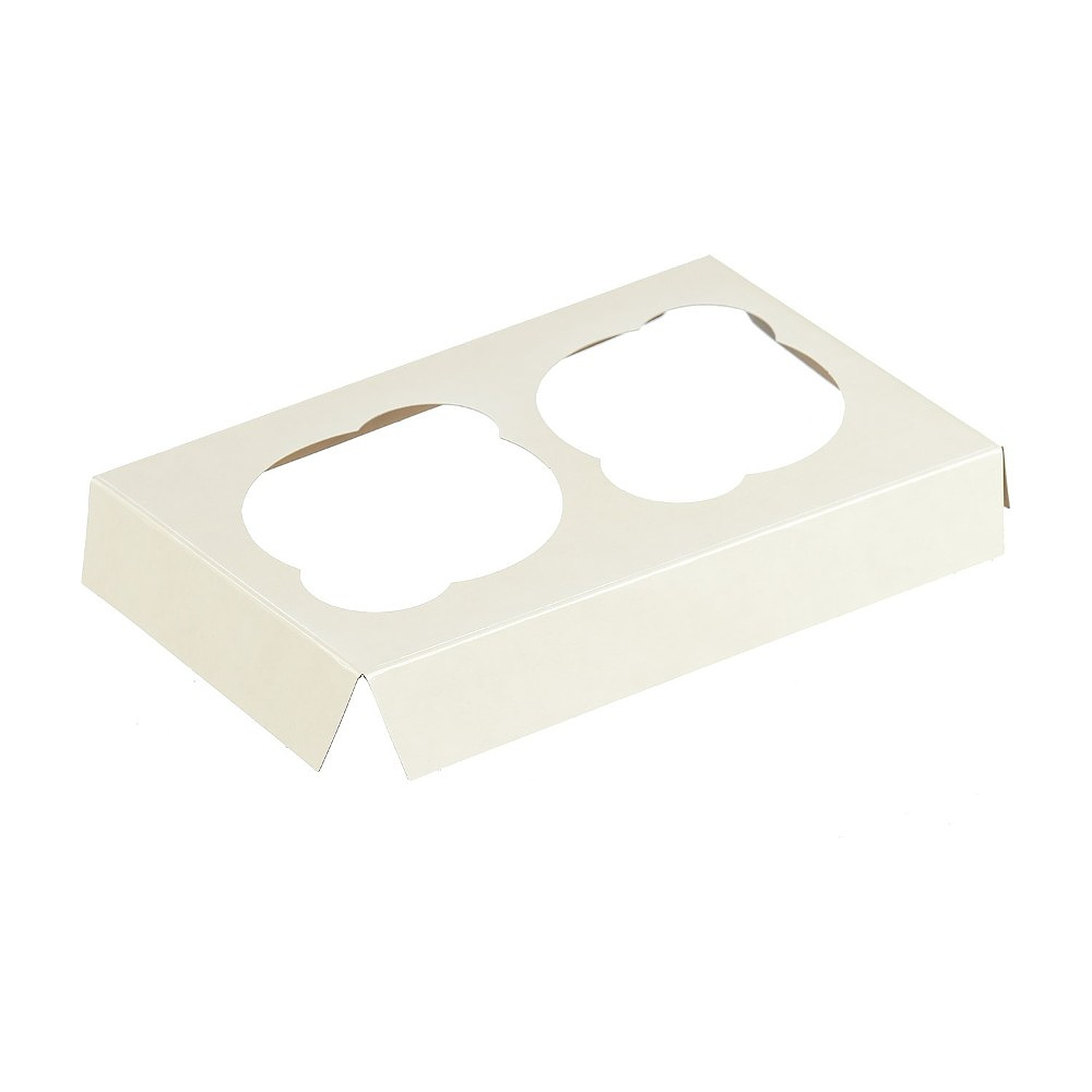 Контейнер бумажный для 2-х маффинов, 200 шт/упак, крафт - 2