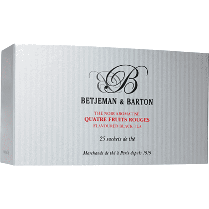 Чай "Betjeman Barton", 25 пакетиков х2 г, черный, Quatre Fruits Rouges